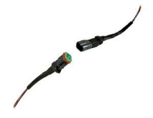 Pistikupesa ja pistiku komplekt juhtmetega / 2 klemmi / 16 + 16 cm