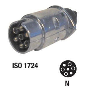 Kärupistik / 7 pin / Alumiinium / 1724